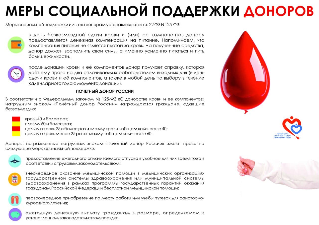Льготы и поощрения для доноров крови: что предлагает государство? - 2